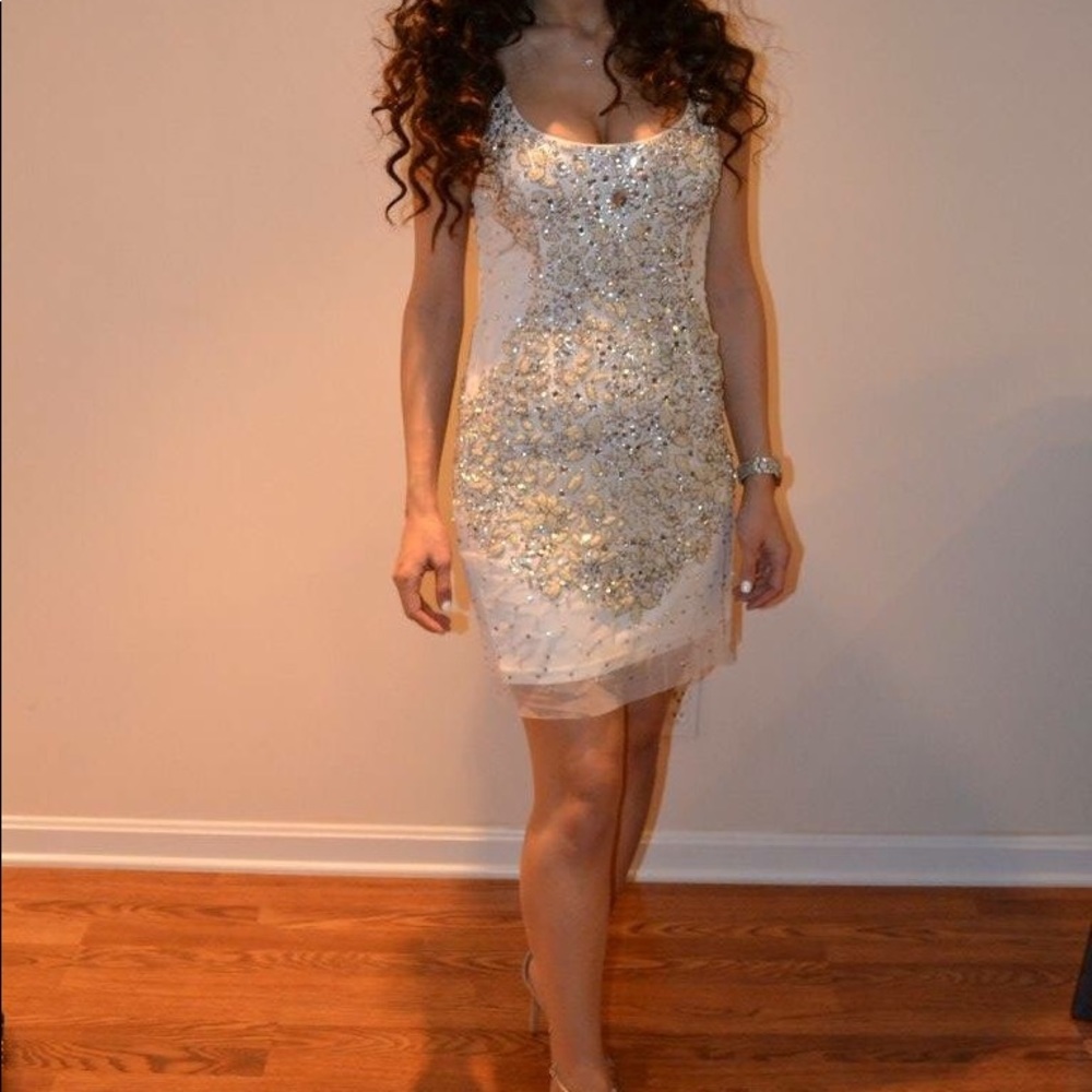 Crsytal dress party dress