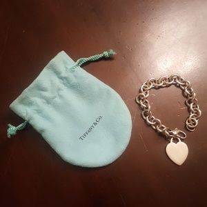 Authentic Tiffany and Co heart tag chain bracelet