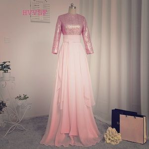 Sequin long sleeve evening dress