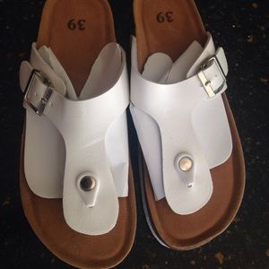 White sandal size 8