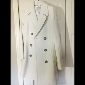 Banana Republic warm wool coat cream color