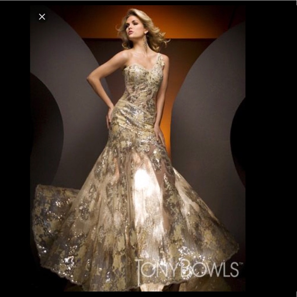 Gold sequin gown
