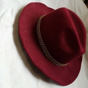 D&Y Burgundy & Gold Panama hat