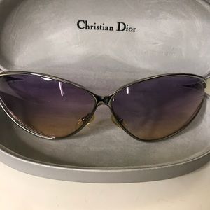 Christian Dior silver framed sunglasses