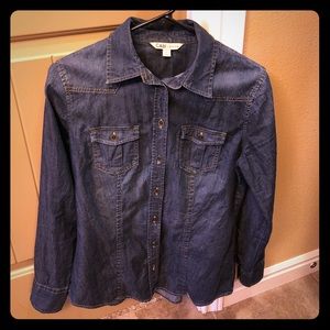 Cabi dark denim shirt