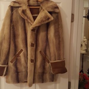 Reversible faux and suede coat