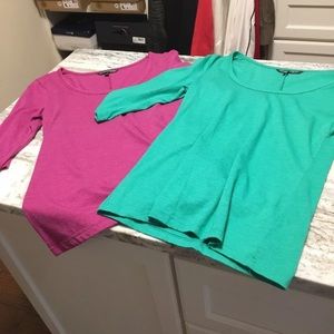 2 Victoria's Secret scoop neck shirts Sz M