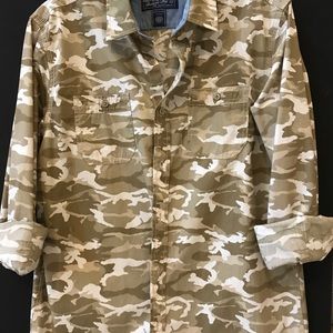 Camouflage button down shirt