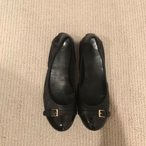 Cold Haan black leather ballet flats