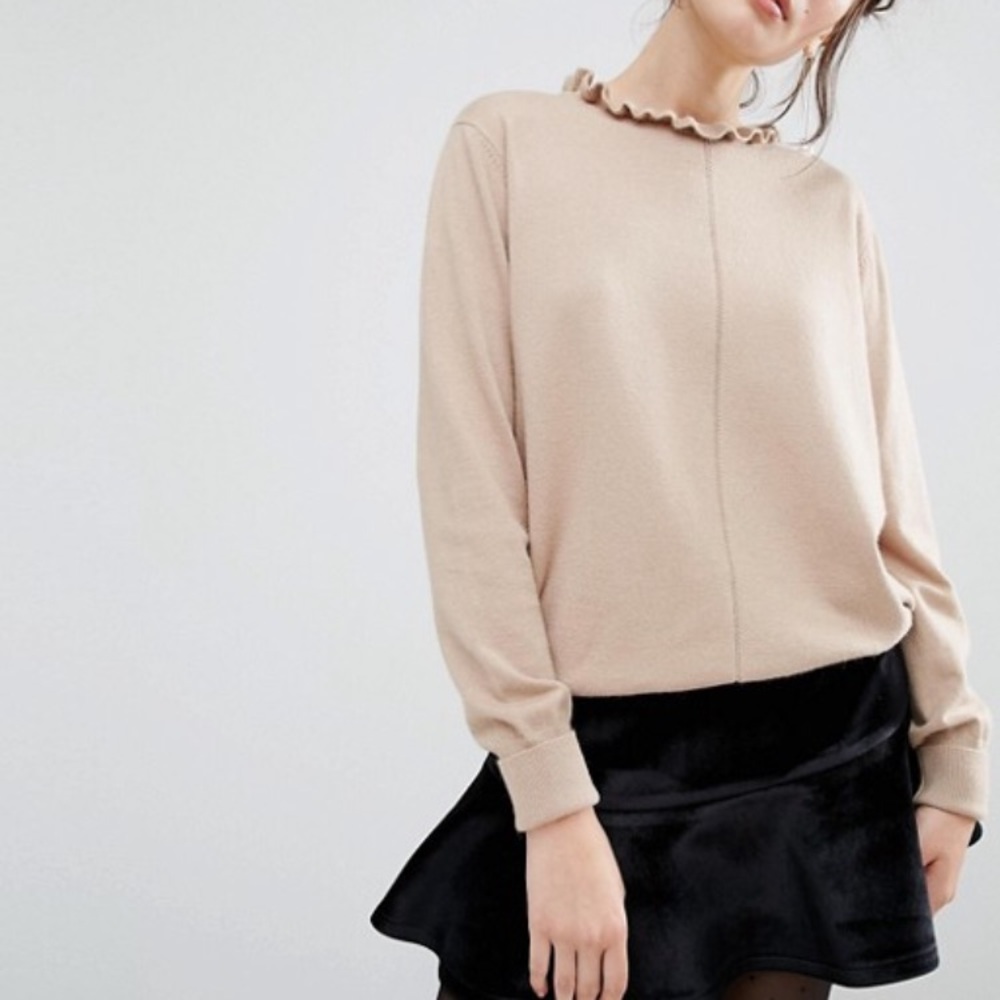 ASOS Willow and Paige Frill Collar Sweater