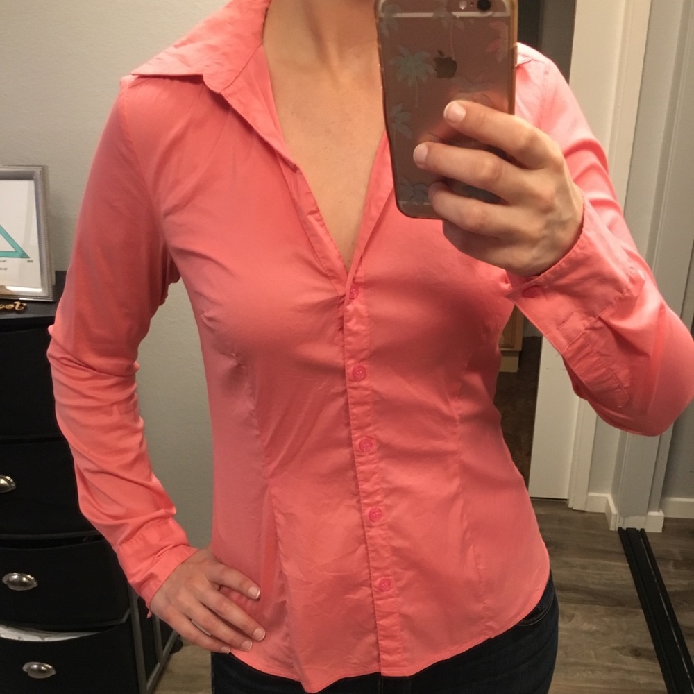 H&M button up top