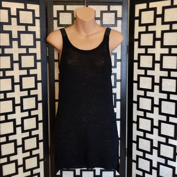 bebe Tops - Bebe boho long black sweater tank