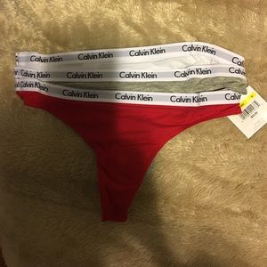 3 Calvin Klein Thong Underwear Size M