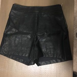 Leather shorts