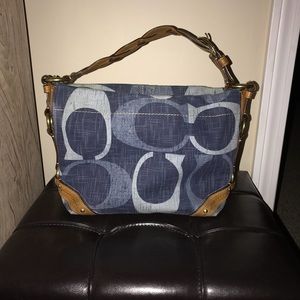 Beautiful Coach denim purse in EUC!