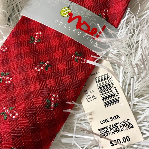 🎁🌲🎉 NWT Holiday Tie with Cool Candy Cane Motif - Picture 4 of 8