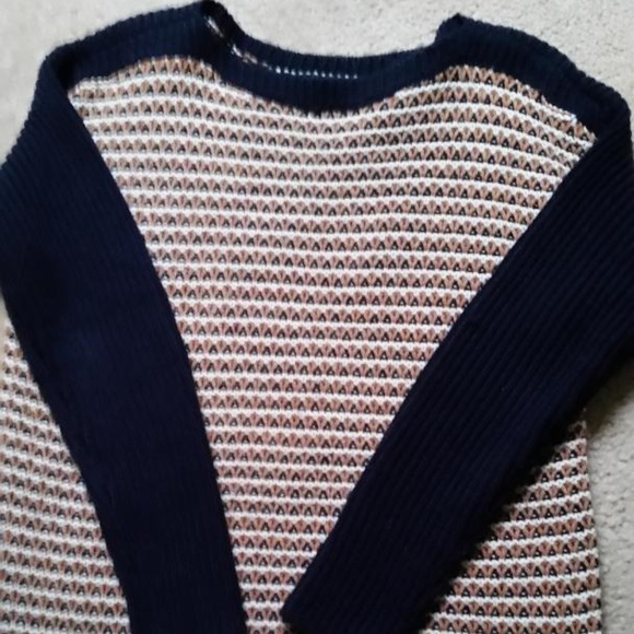 Talbot Navy Blue Patterned Sweater - Picture 1 of 5