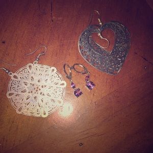 Sterling silver stunning amethyst earrings