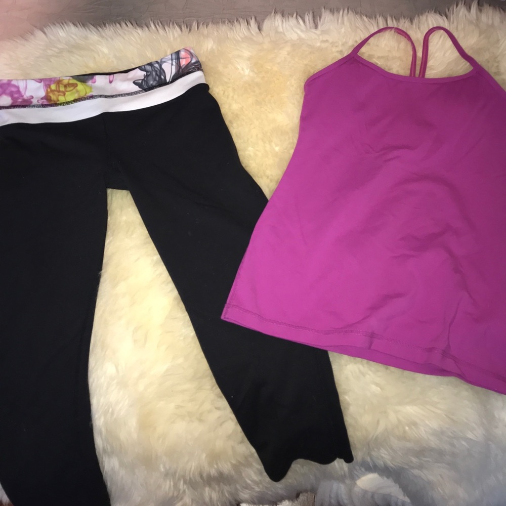 lululemon size 6 Power Y and Wunder Under Crops