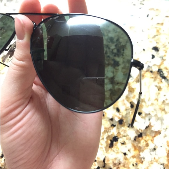 Authentic black aviator Ray Bans main image 5