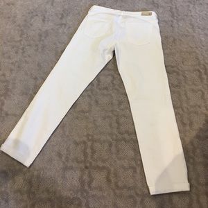 White Cropped Rolled AG jeans size 28