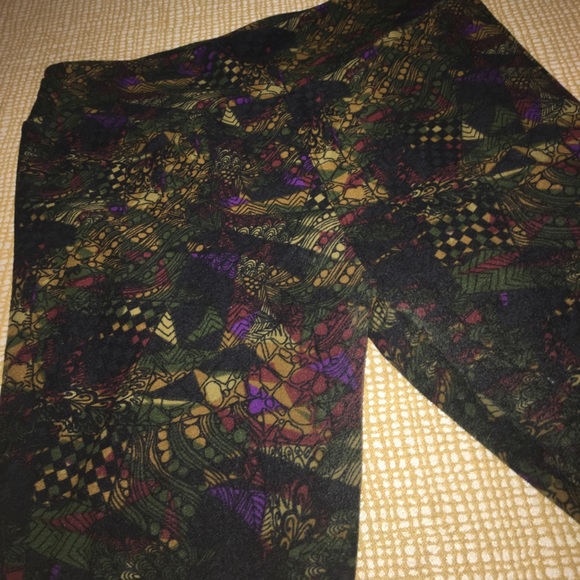 LLR LuLaRoe OS One Size leggings black olive - Picture 2 of 3
