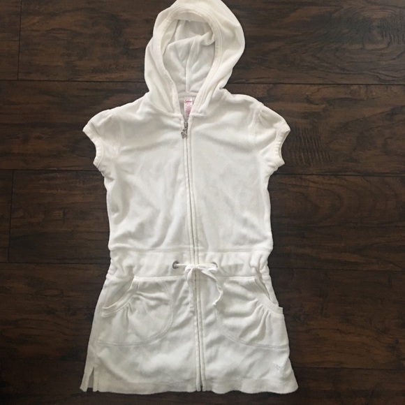 Justice Other - White Justice Terry Hooded Swim Coverup