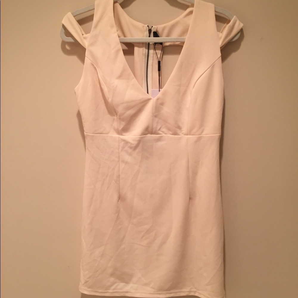 Pale Pink Cutout Mini Dress