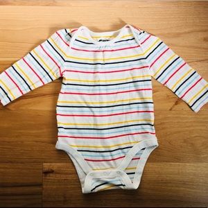 GAP | Multi-color striped long sleeve onesie
