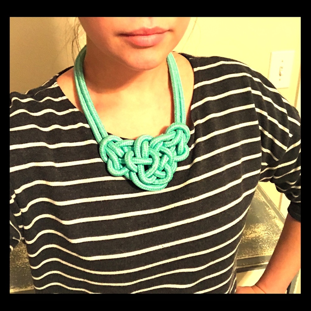 Teal Rope Necklace