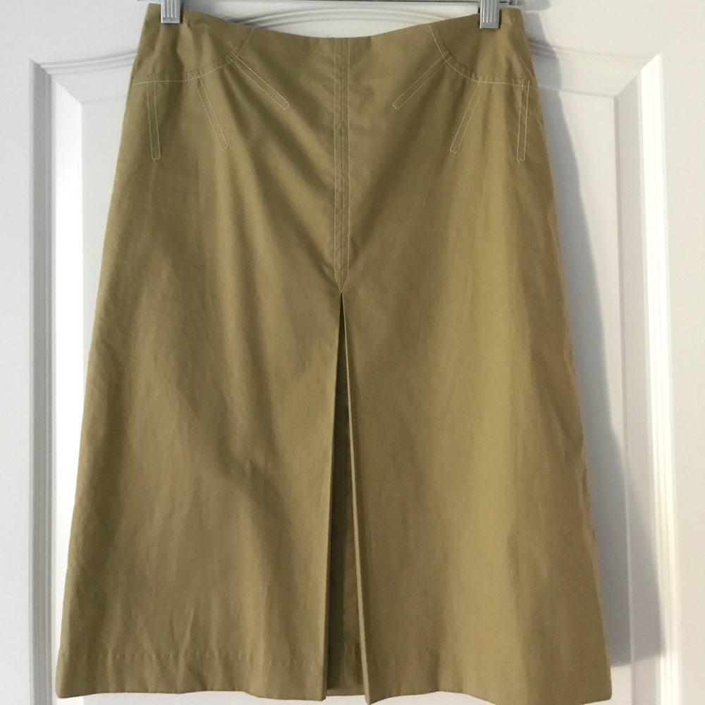 Military green A-Line skirt.