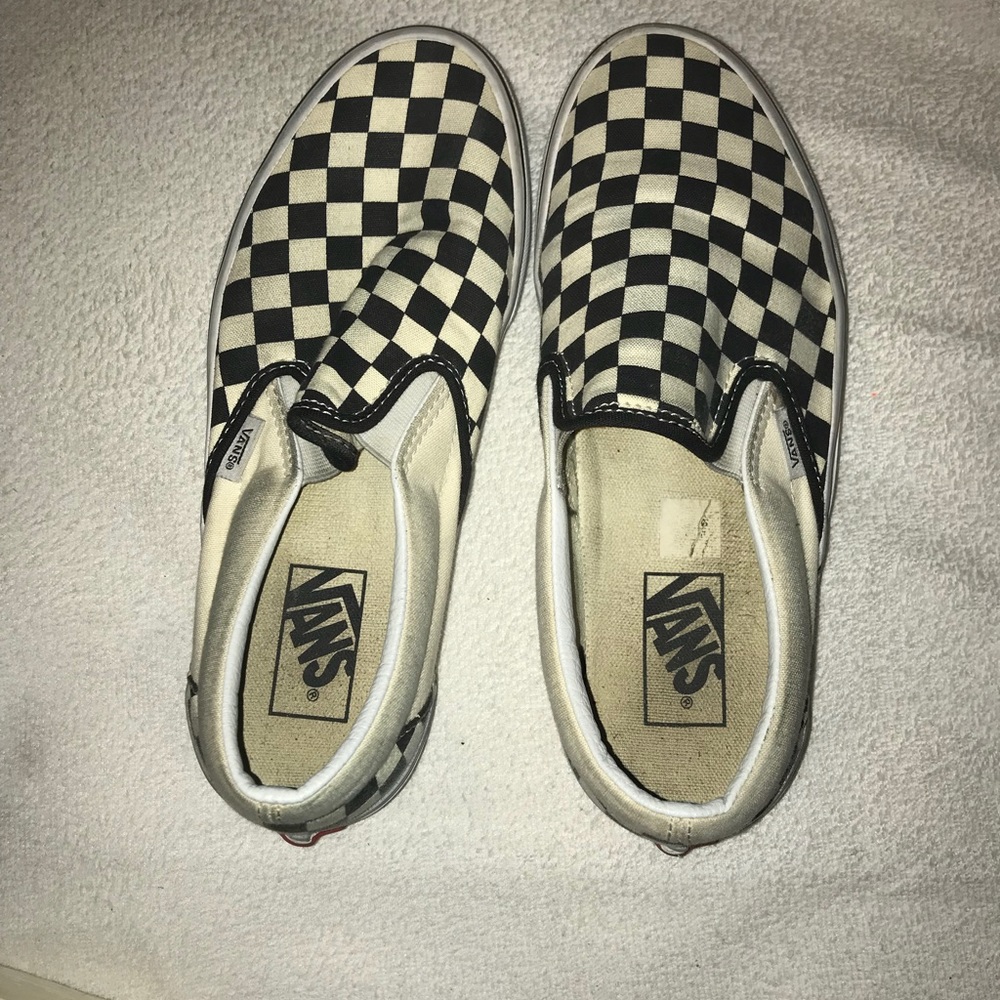 Black and white vans