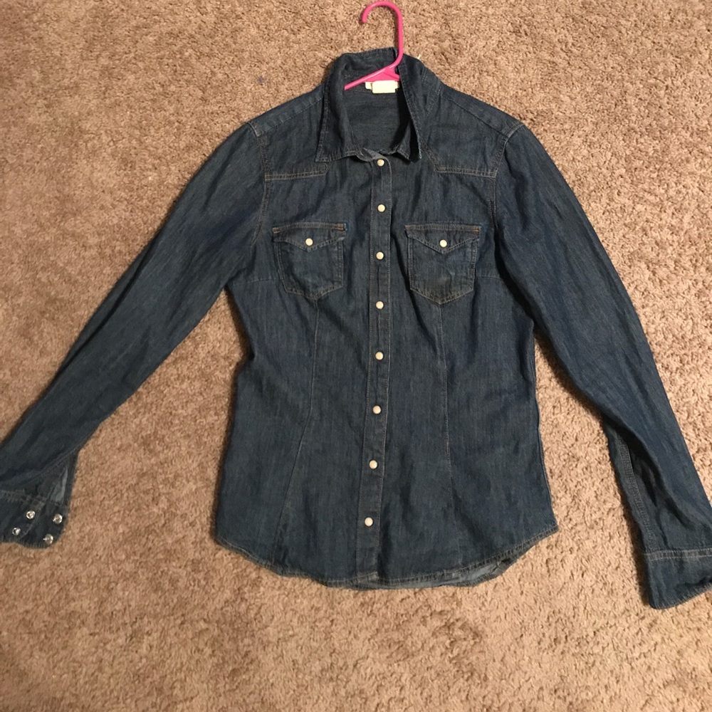 H&M denim button up