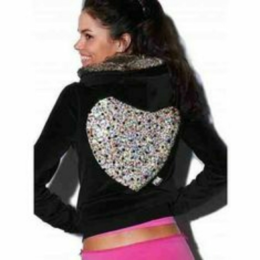 Victoria's Secret PINK Sequin Heart Hoodie