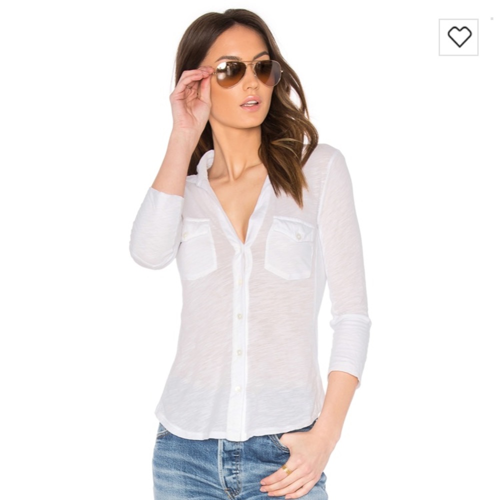 James Perce white button up shirt