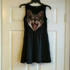 🎈FINAL PRICE🎈 Black Kitten Skater Dress