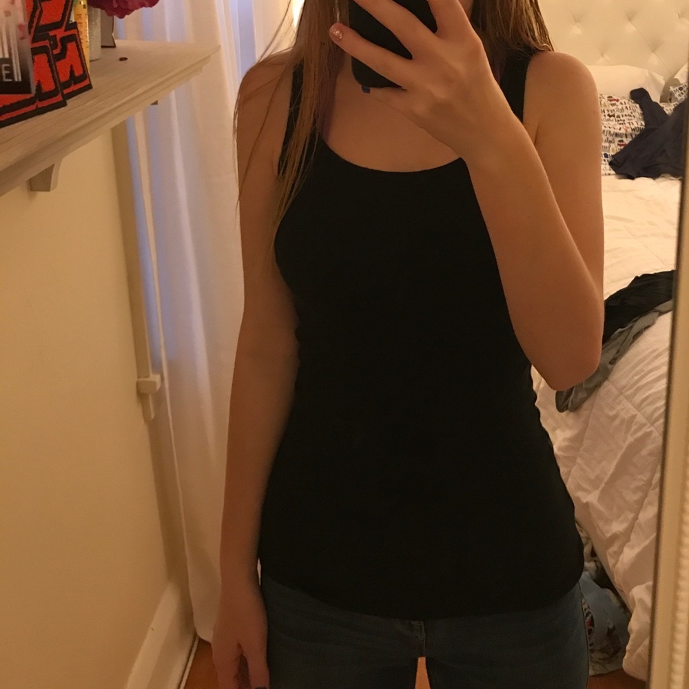 Black tank top