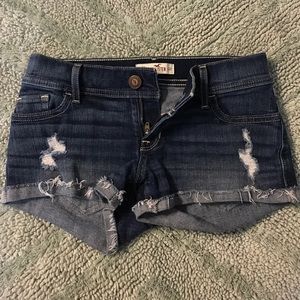 Hollister distressed jean shorts