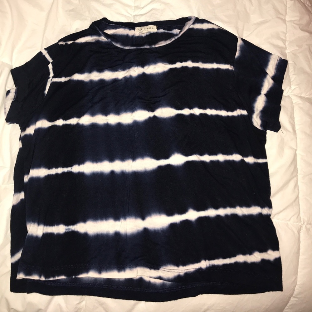 Striped tie-dye T-shirt