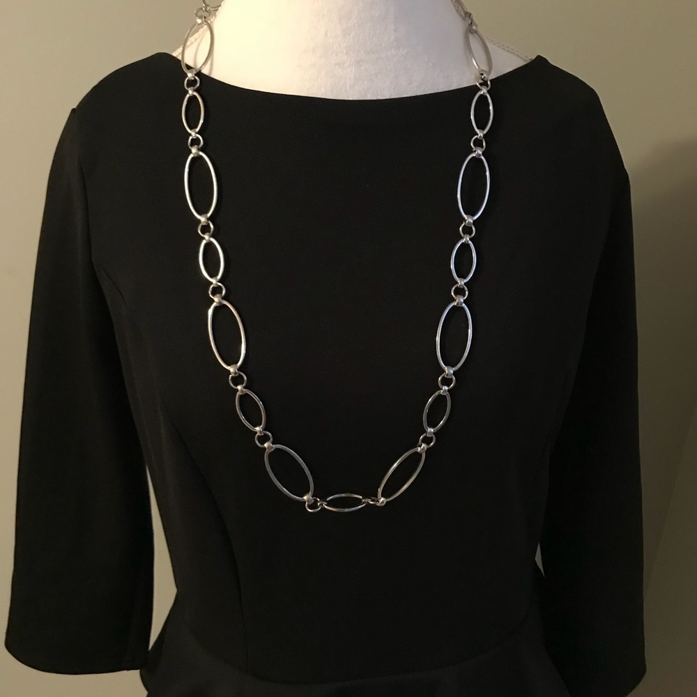 Silver Link Daisy Fuentes Necklace