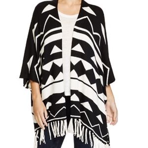 Ella Moss Ramy Fringe Poncho Cardigan