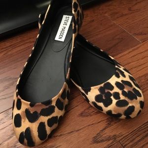 Steve Madden Round Toe Cheetah Ballet Flats