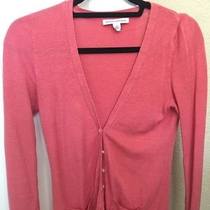 Pink Banana Republic cardigan.