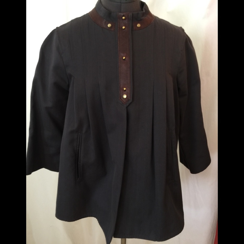 Leather and brass capelet