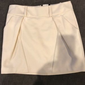 Ivory wool mini skirt