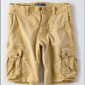 American Eagle Outfitters Men Khaki Cargo Shorts