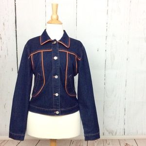 Crest Denim Fitted Button Down Jean Jacket