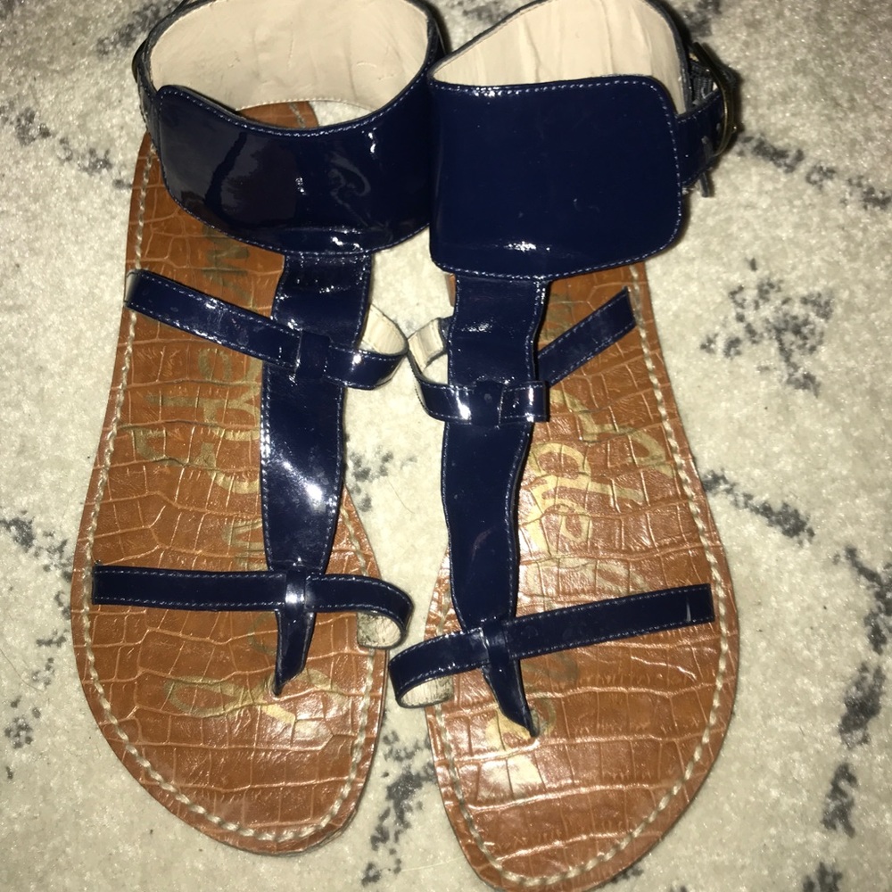 Sam Edelman Navy patent leather sandals