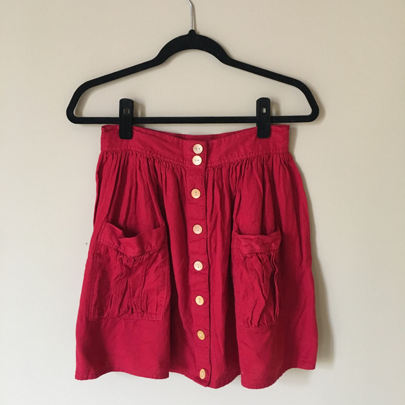 Urban Outfitters Red A-Line Skirt - Picture 1 of 4