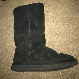 Uggs Tall Boots Black Sparkle
